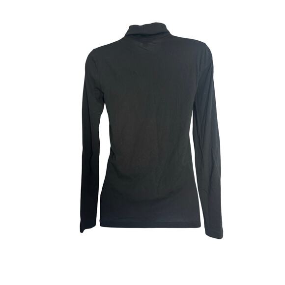 J.Crew Black 100% Cotton Turtleneck Tissue T-Shirt XS - Picture 4 of 4